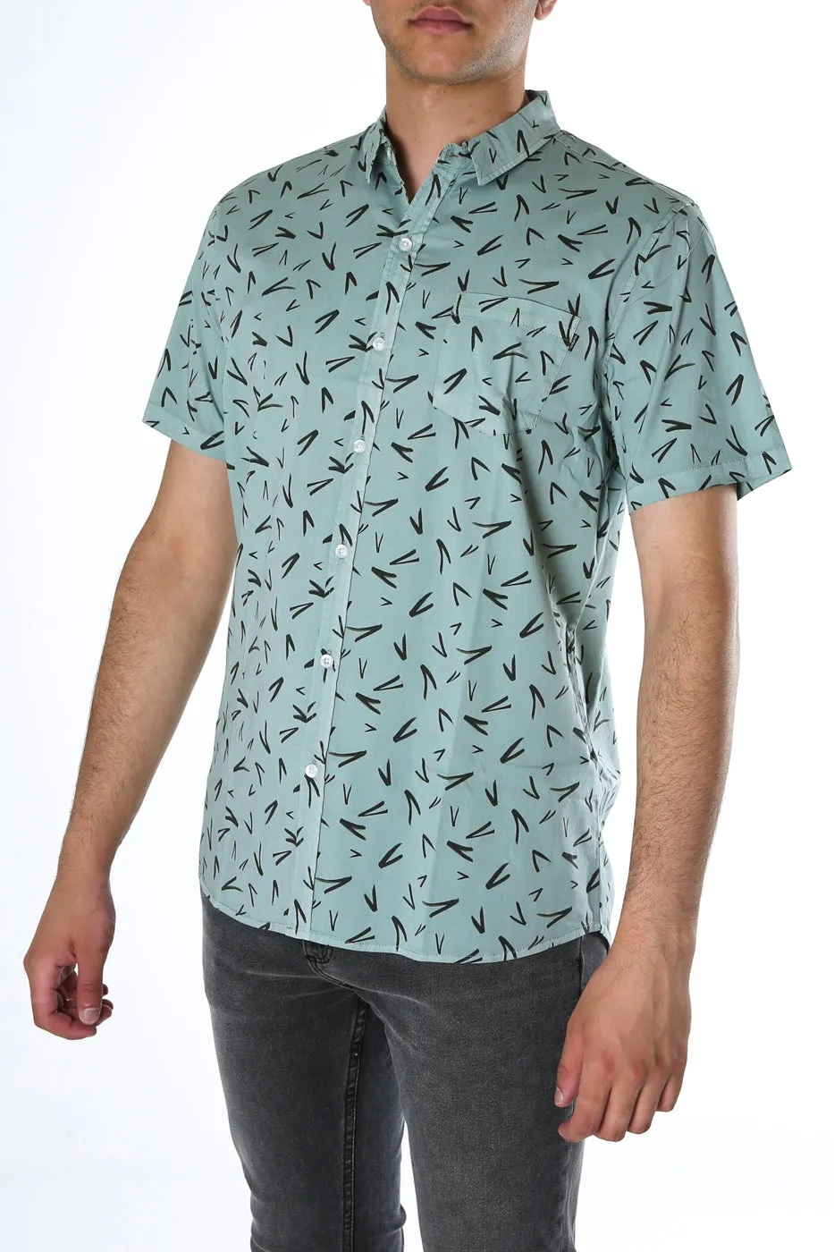 Accent Short Sleeve Shirt Green