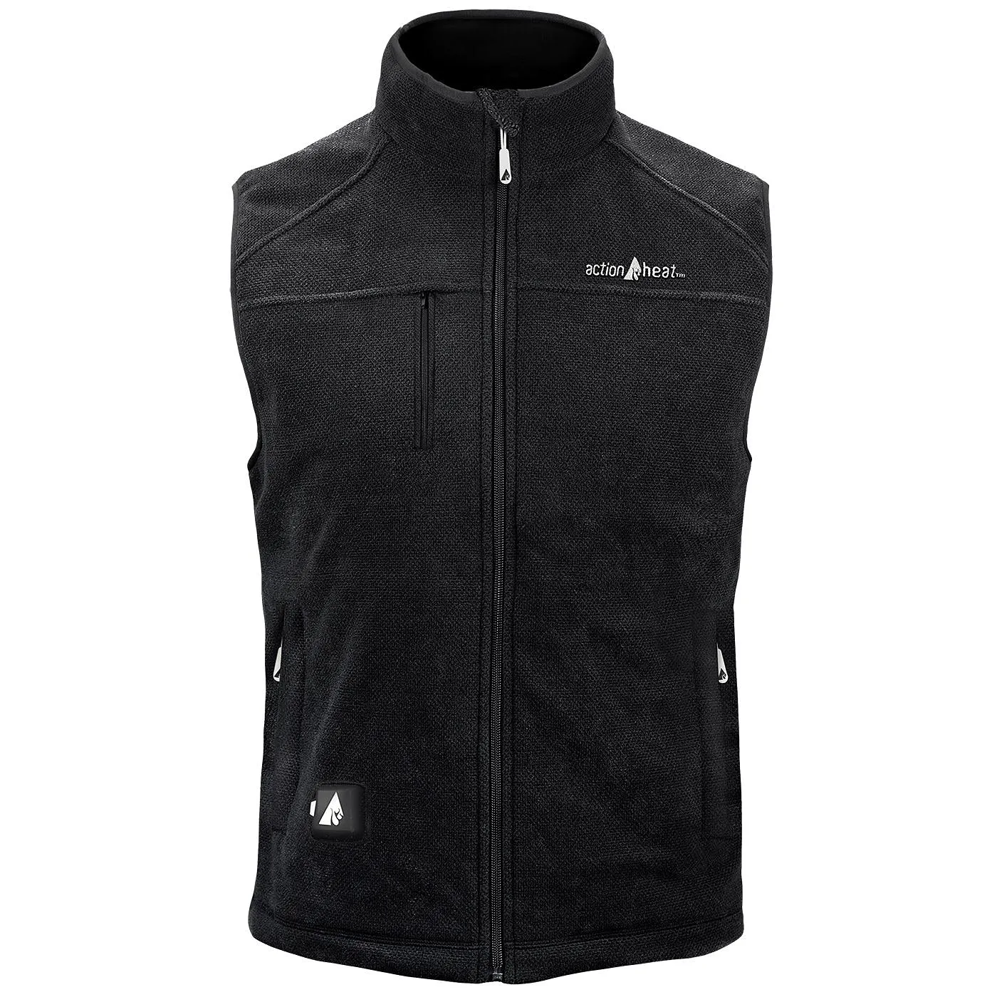 ActionHeat AH-TFVST-5V-M-B 5V Performance Fleece Battery-Heated Vest for Men - Black - L