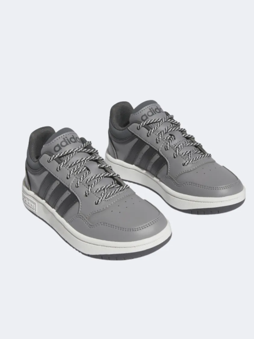 Adidas Hoops 3.0 Gs-Boys Sportswear Shoes Grey Heather/Carbon