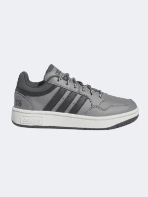 Adidas Hoops 3.0 Gs-Boys Sportswear Shoes Grey Heather/Carbon