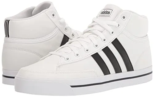 adidas Men's Retrovulc Mid Skate Shoe, White/Core Black/Grey Two, 12