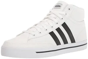 adidas Men's Retrovulc Mid Skate Shoe, White/Core Black/Grey Two, 12