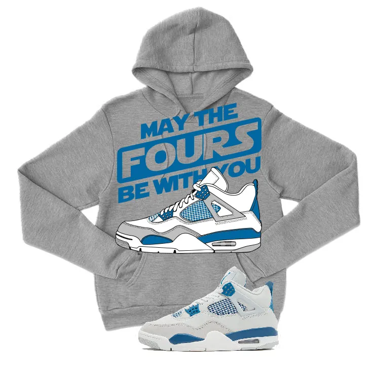 Air Jordan 4 Military Blue Grey T-Shirt (may the four's be with you)| illcurrency