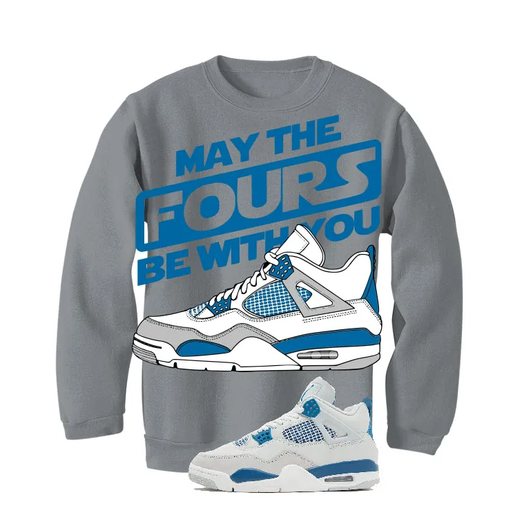 Air Jordan 4 Military Blue Grey T-Shirt (may the four's be with you)| illcurrency