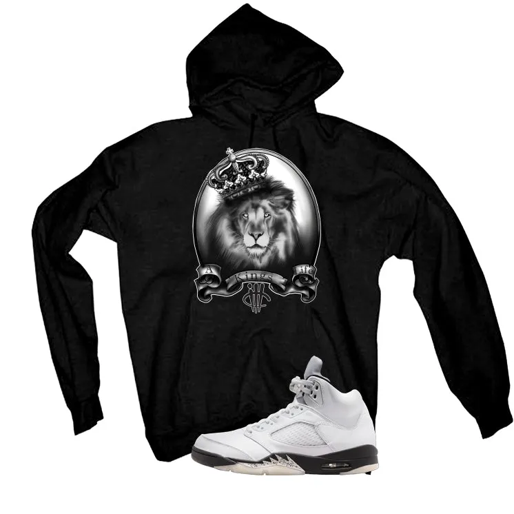 Air Jordan 5 White Black Black T-Shirt (A Kings Life)| illcurrency