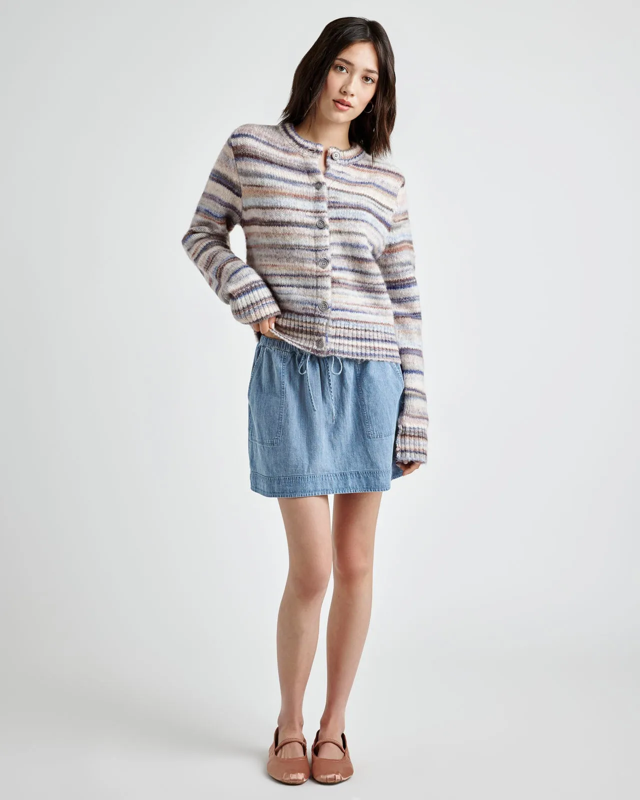 Alice Cotton Indigo Mini Skirt