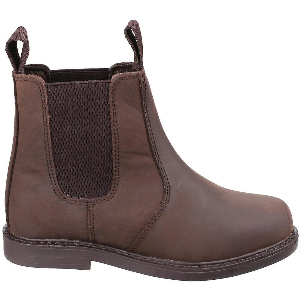 Amblers Childrens/Kids Pull On Leather Ankle Boots