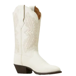 Ariat Ladies Heritage R StretchFit Distressed Ivory Western Boots 10046898