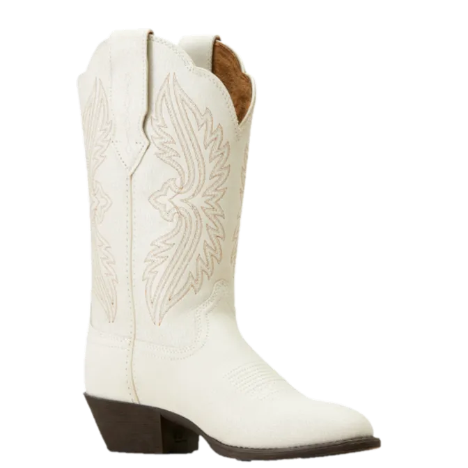 Ariat Ladies Heritage R StretchFit Distressed Ivory Western Boots 10046898