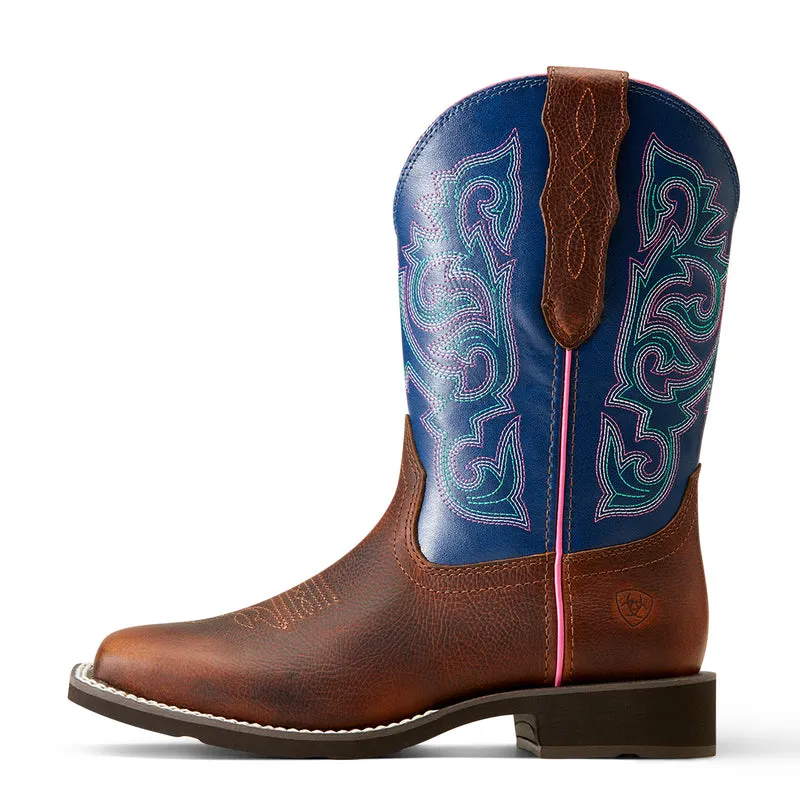 'Ariat' Women's 9" Delilah Stretchfit Square Toe - Dark Cottage / Ole Blue