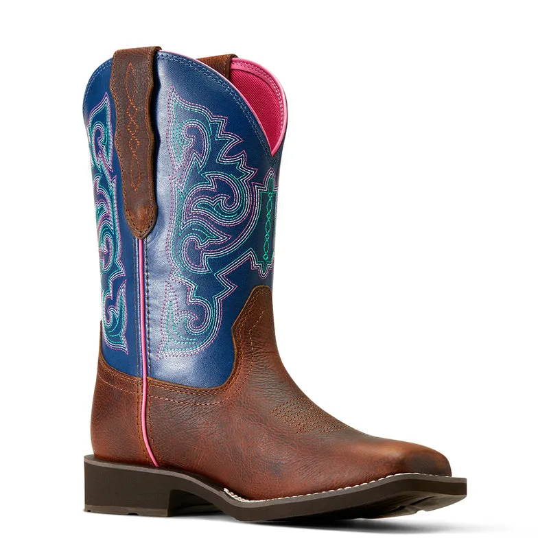 'Ariat' Women's 9" Delilah Stretchfit Square Toe - Dark Cottage / Ole Blue