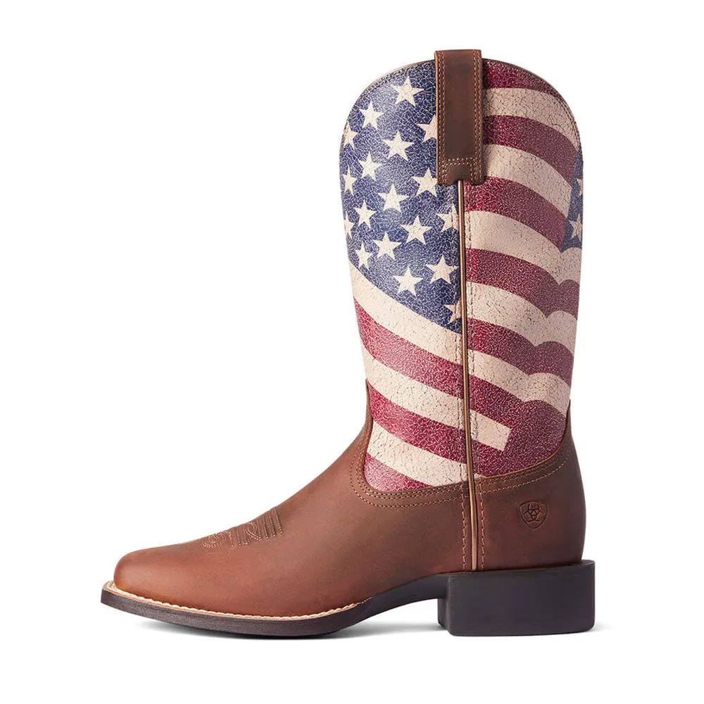 Ariat Women's Round Up Patriot Western Boot