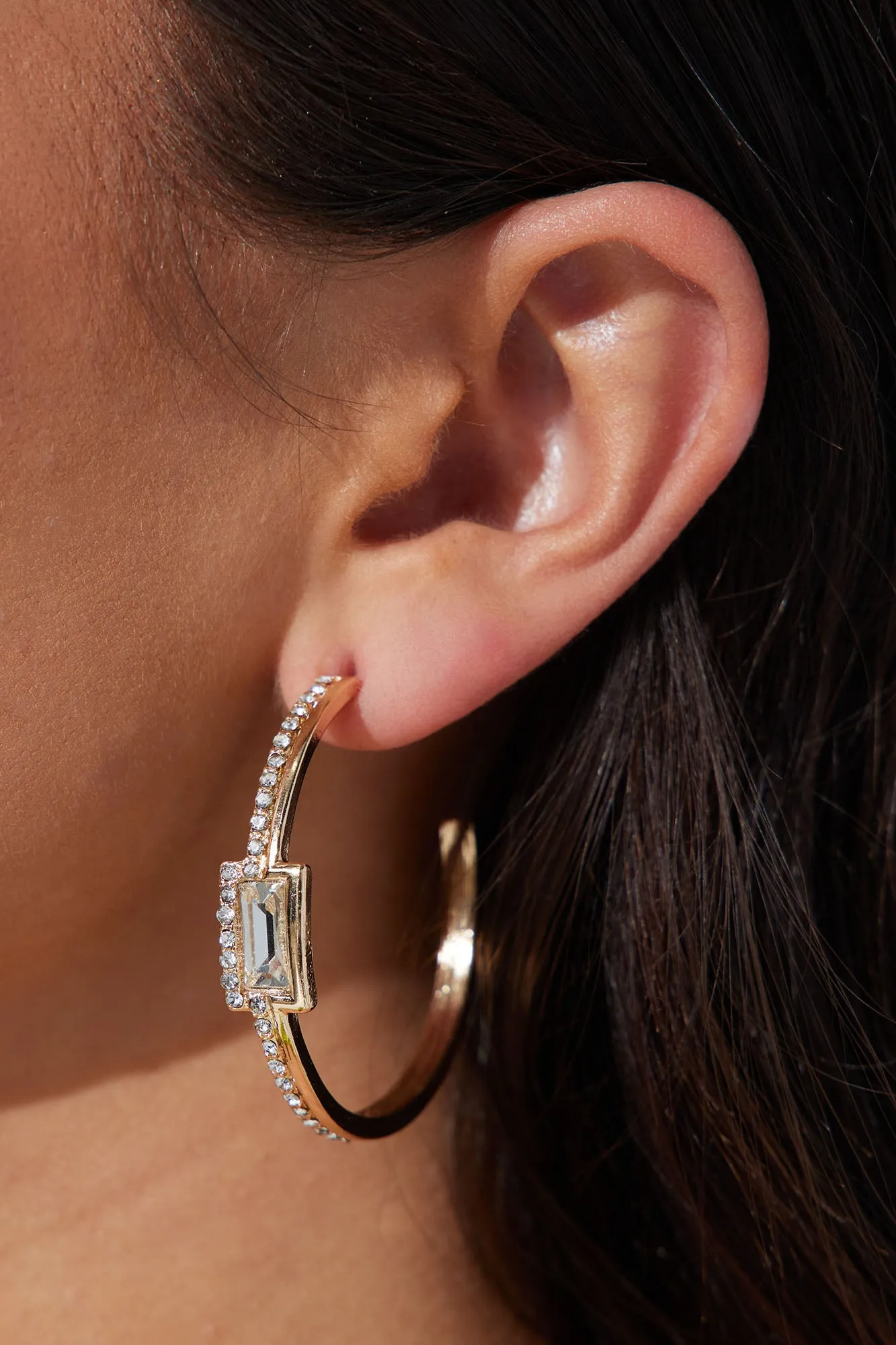 Babe Alert Hoop Earrings - Gold