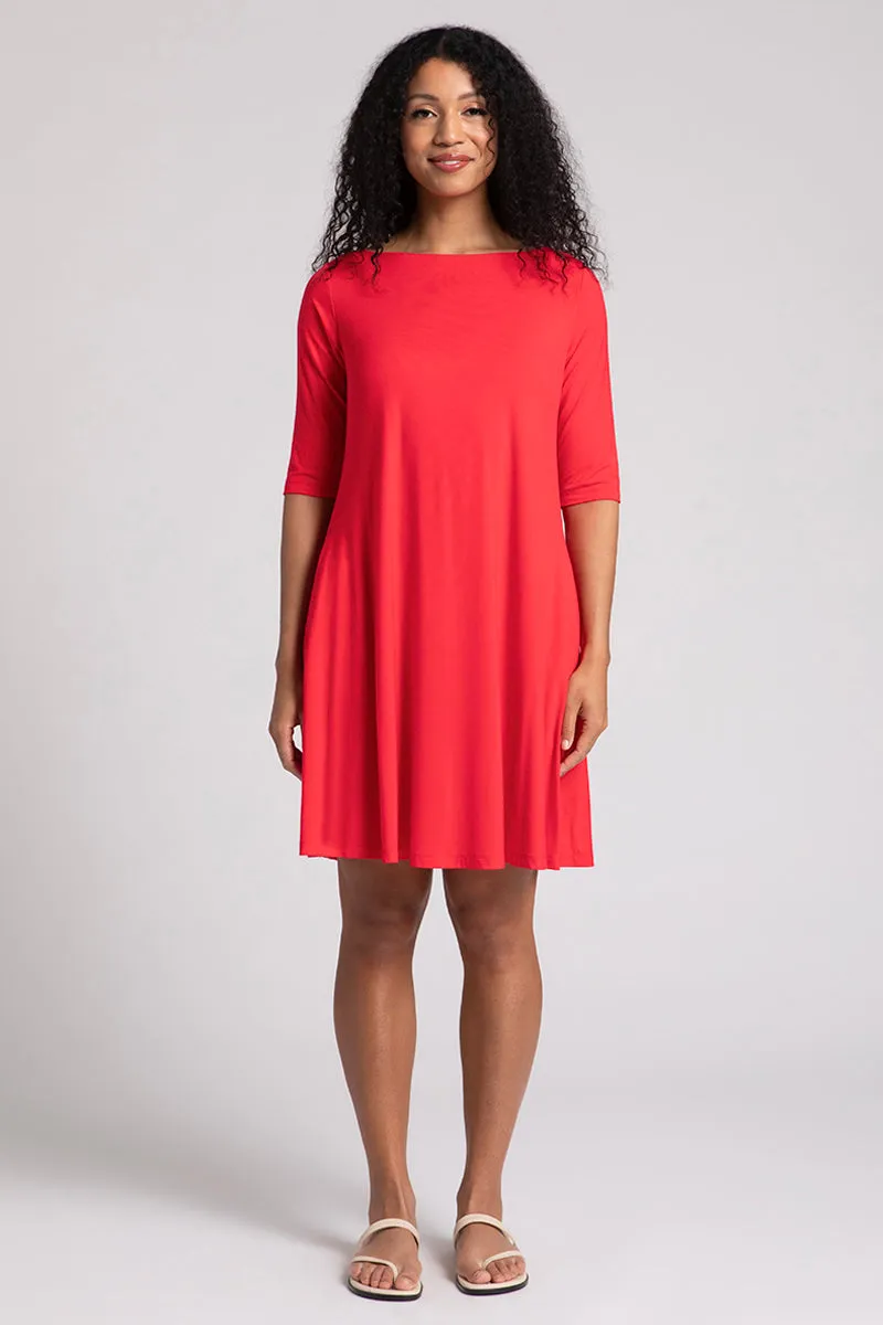 Bamboo Nu Trapeze Dress | Lipstick