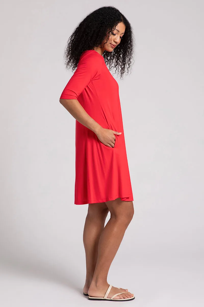 Bamboo Nu Trapeze Dress | Lipstick