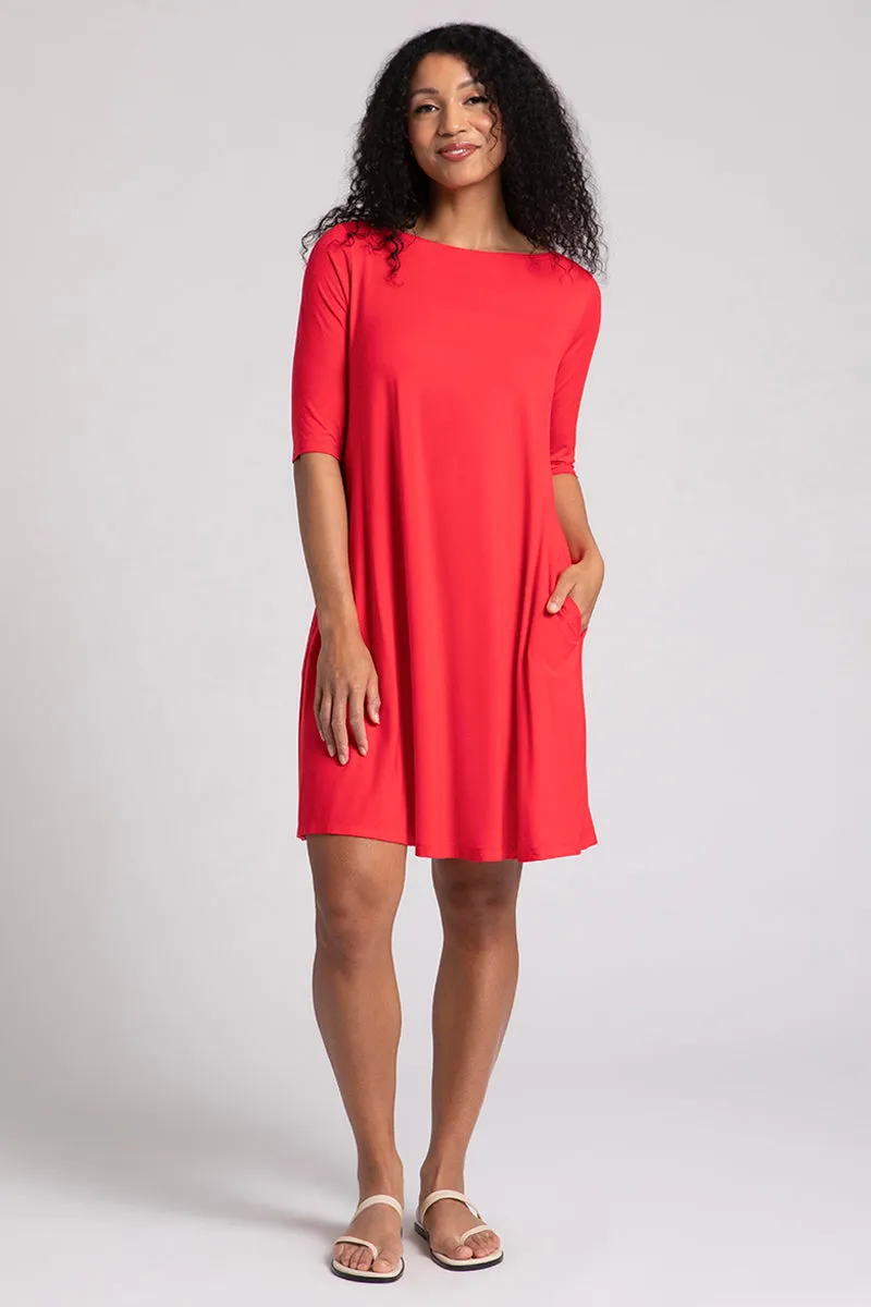 Bamboo Nu Trapeze Dress | Lipstick