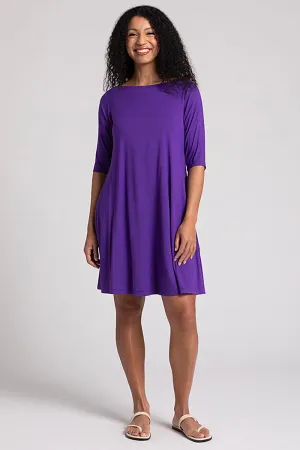 Bamboo Nu Trapeze Dress | Violet