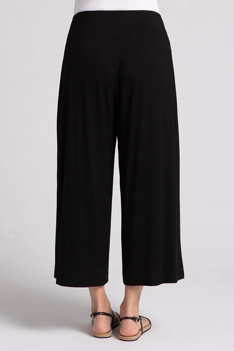 Bamboo Wide Capri | Black