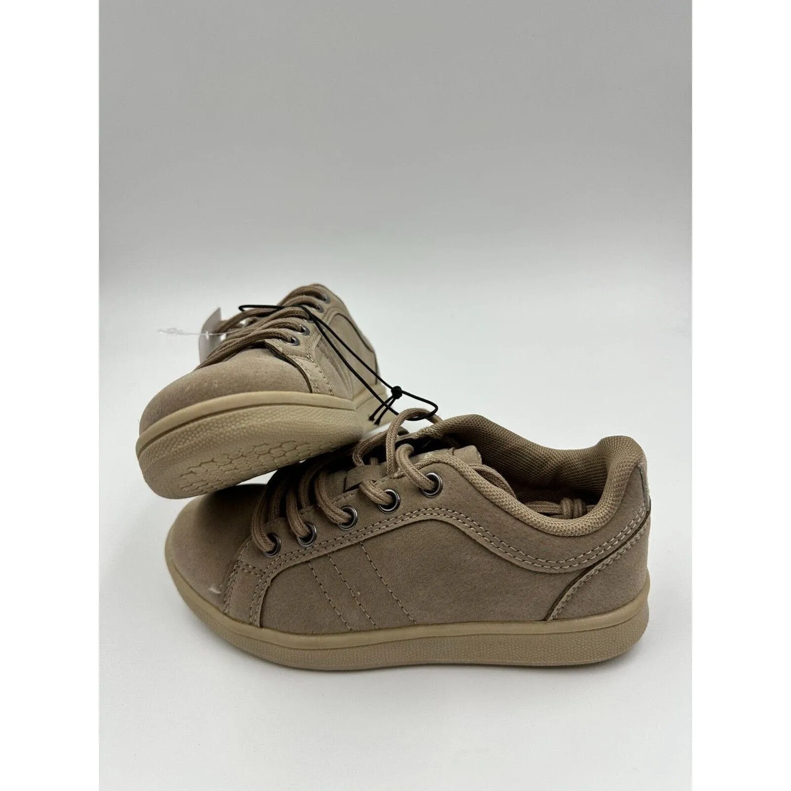 Big Kids Size 1 Brown Casual Sneakers