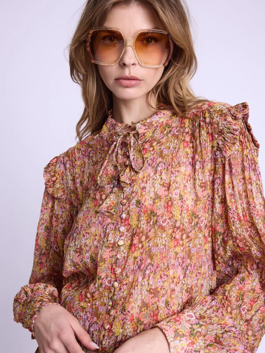 Blouse 18chisca2iht Bloom-Flower-Print