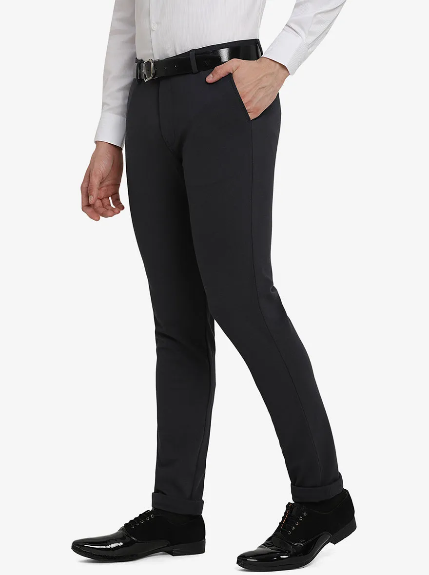 Blue Solid Slim Fit Club Wear Trouser | JB Studio