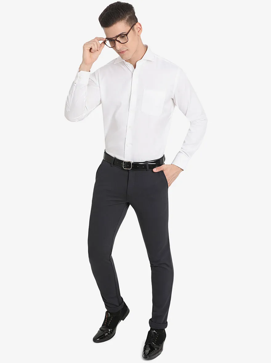 Blue Solid Slim Fit Club Wear Trouser | JB Studio