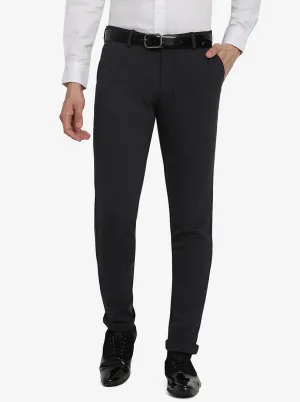 Blue Solid Slim Fit Club Wear Trouser | JB Studio