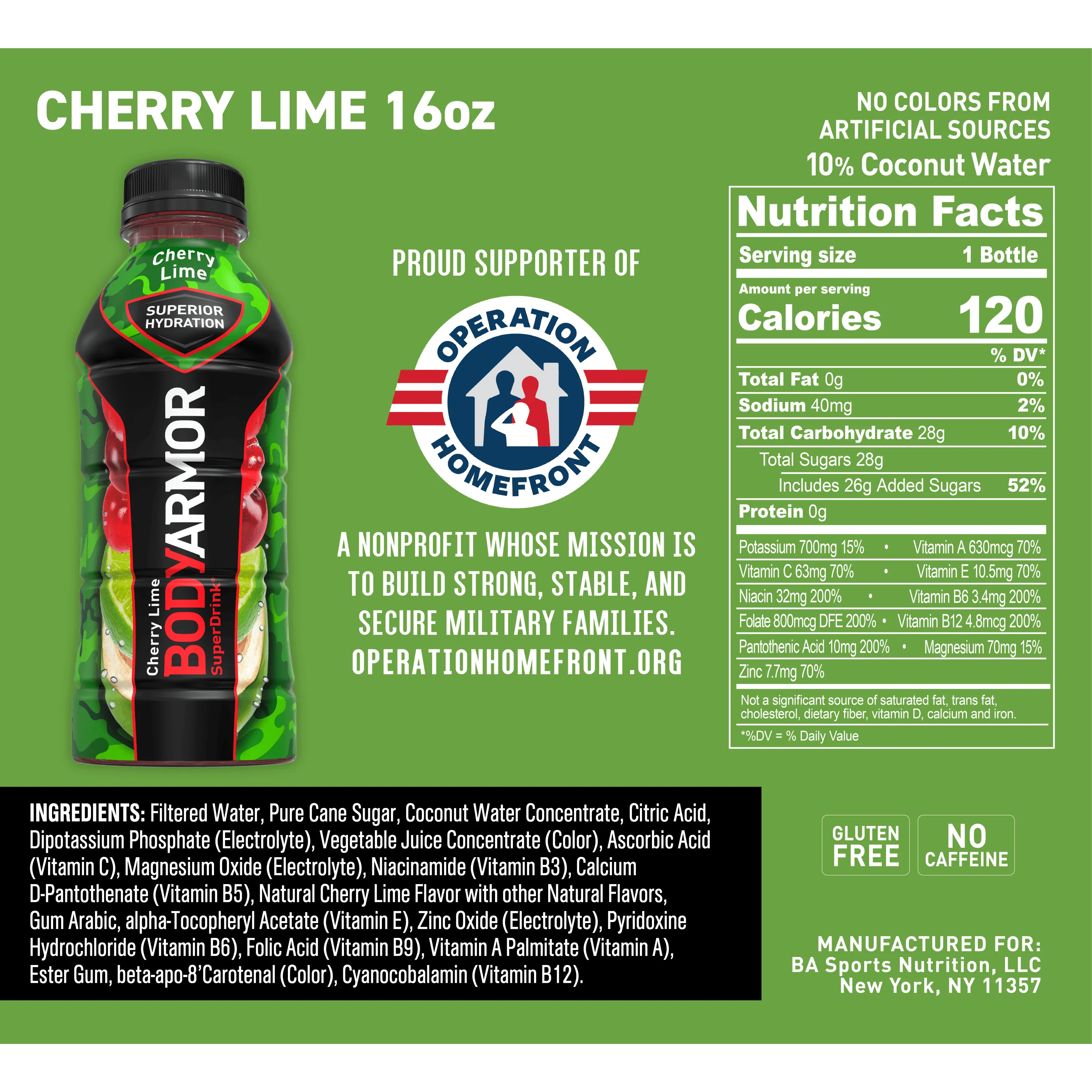 BODYARMOR Sports Drink Cherry Lime, 16 fl oz