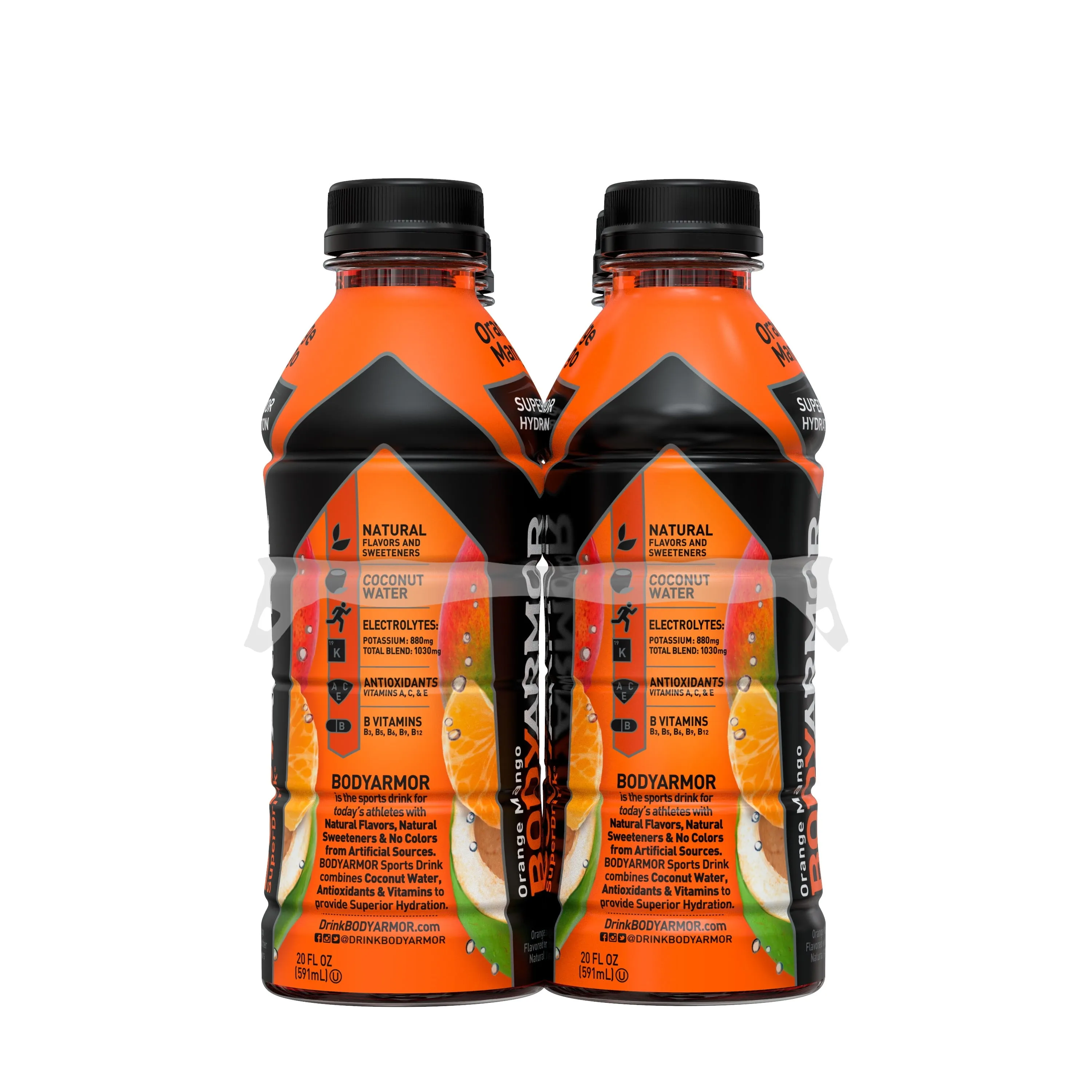 BODYARMOR Sports Drink Orange Mango, 20 fl oz, 6 Pack