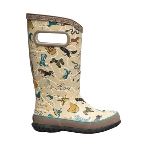 Bogs Kids' New Western Rain Boots - Tan Multi