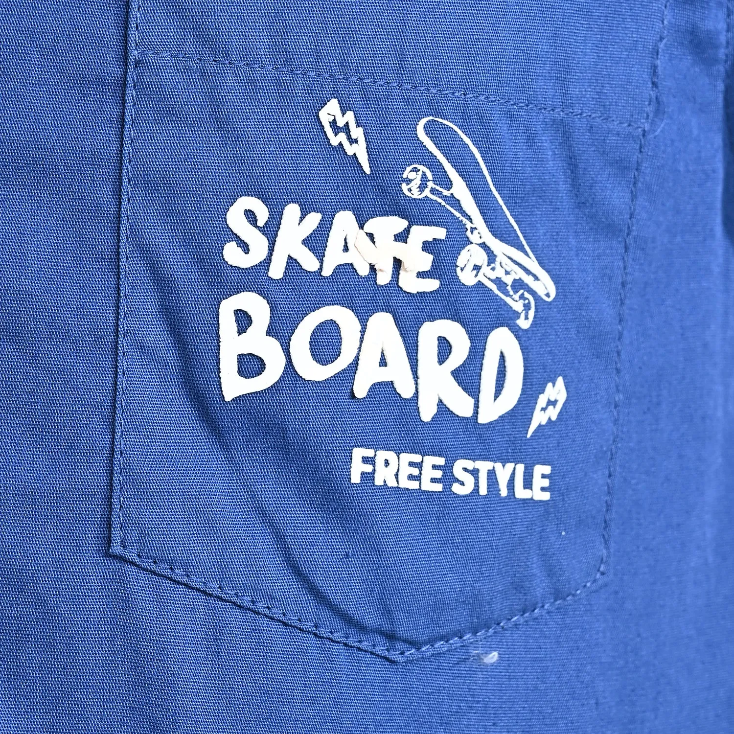 Boys Oxford Casual Shirt (Skate Board Free Style)-T/Navy