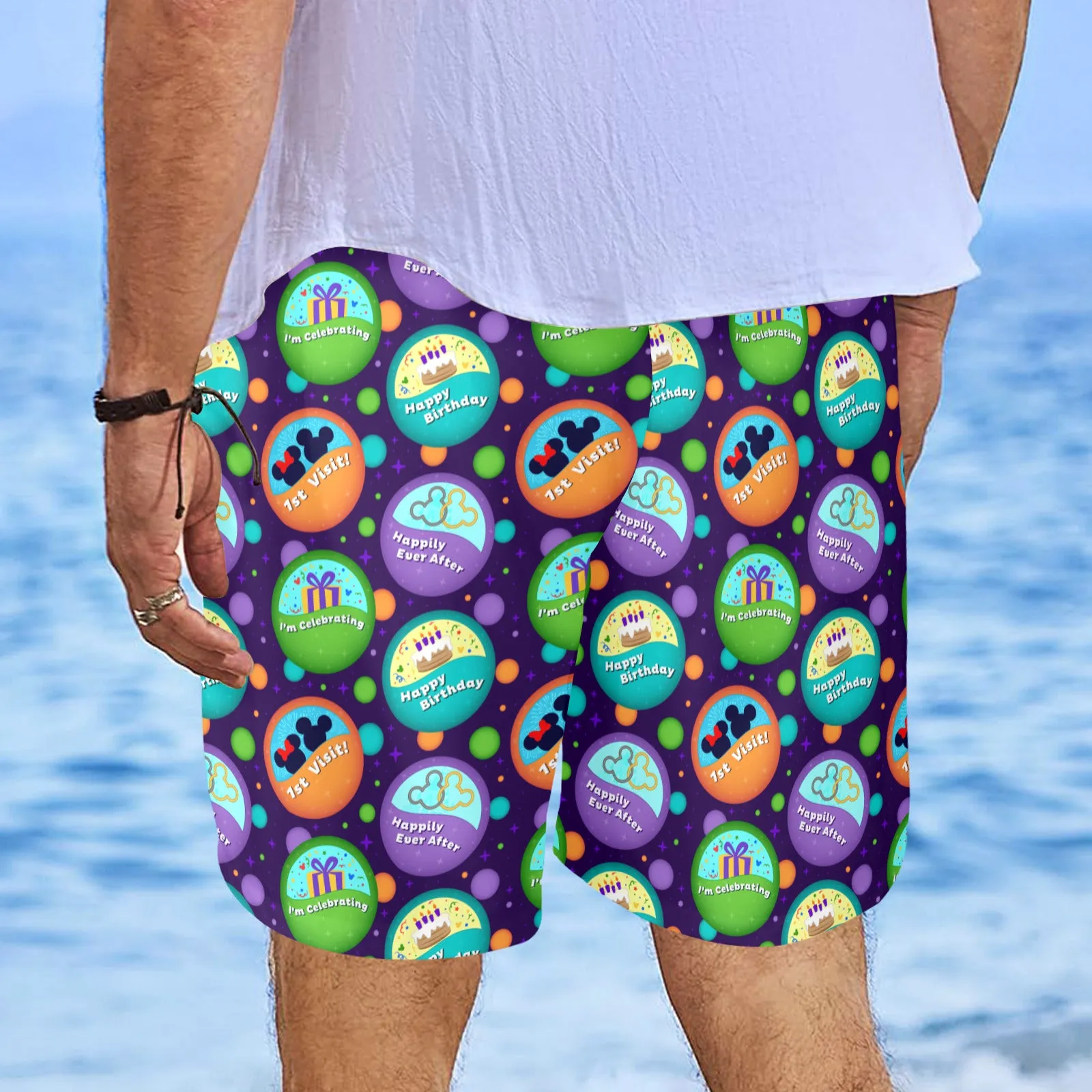 Button Collector Men's Swim Trunks Swimsuit