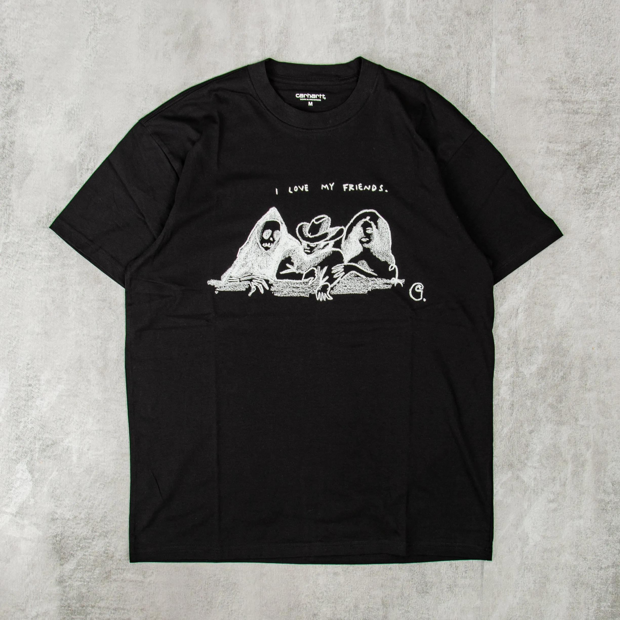 Carhartt WIP Pepe Friends Tee - Black / White