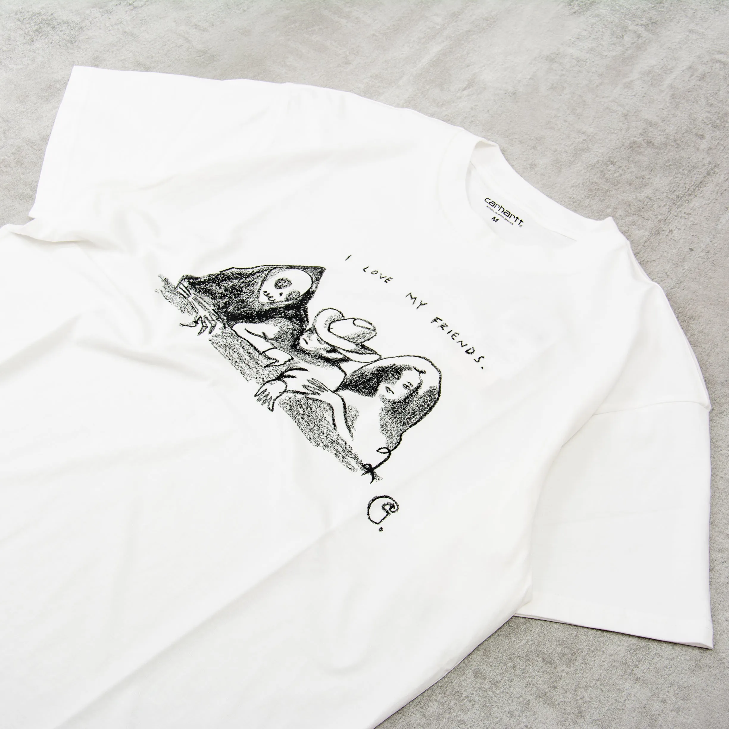 Carhartt WIP Pepe Friends Tee - White / Black