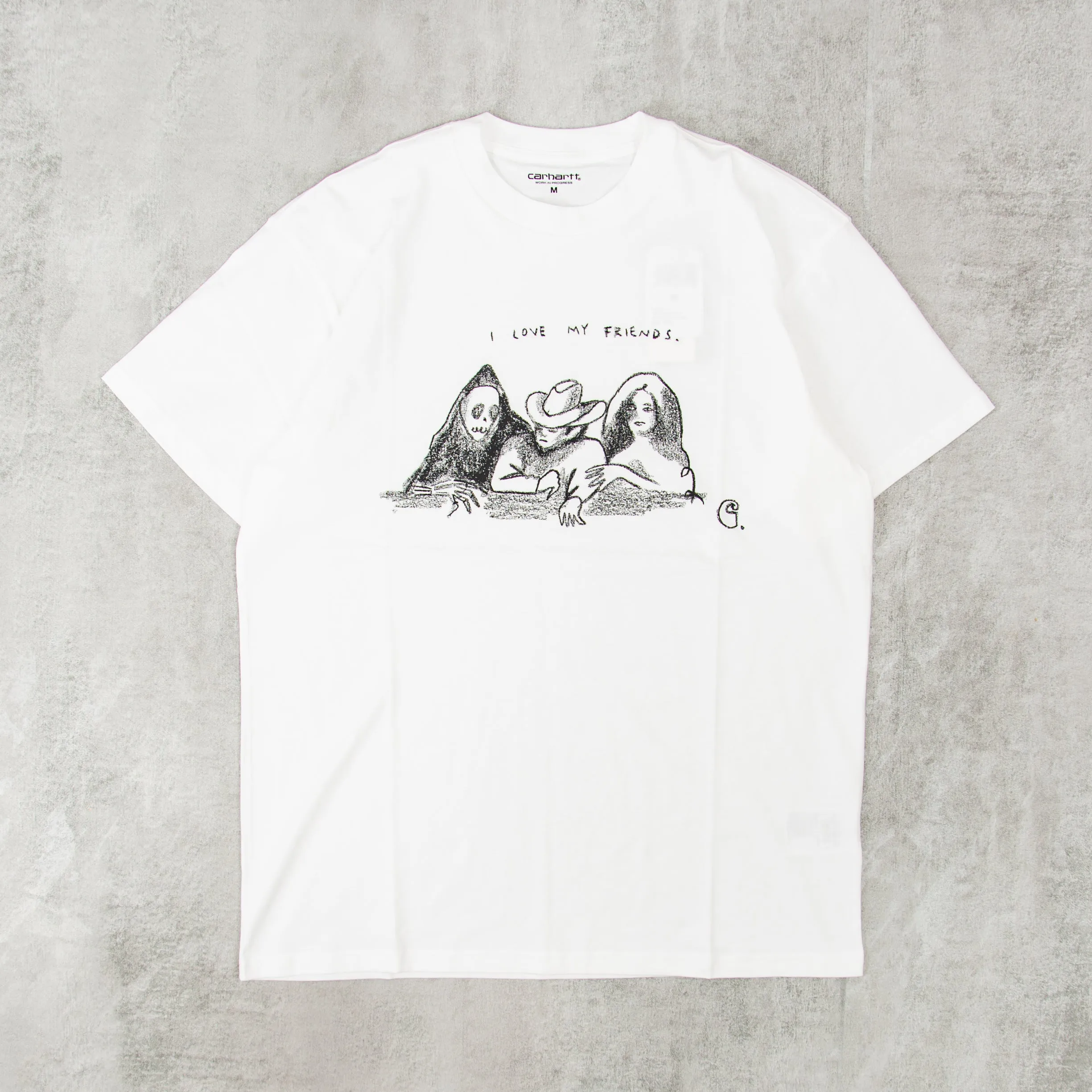 Carhartt WIP Pepe Friends Tee - White / Black