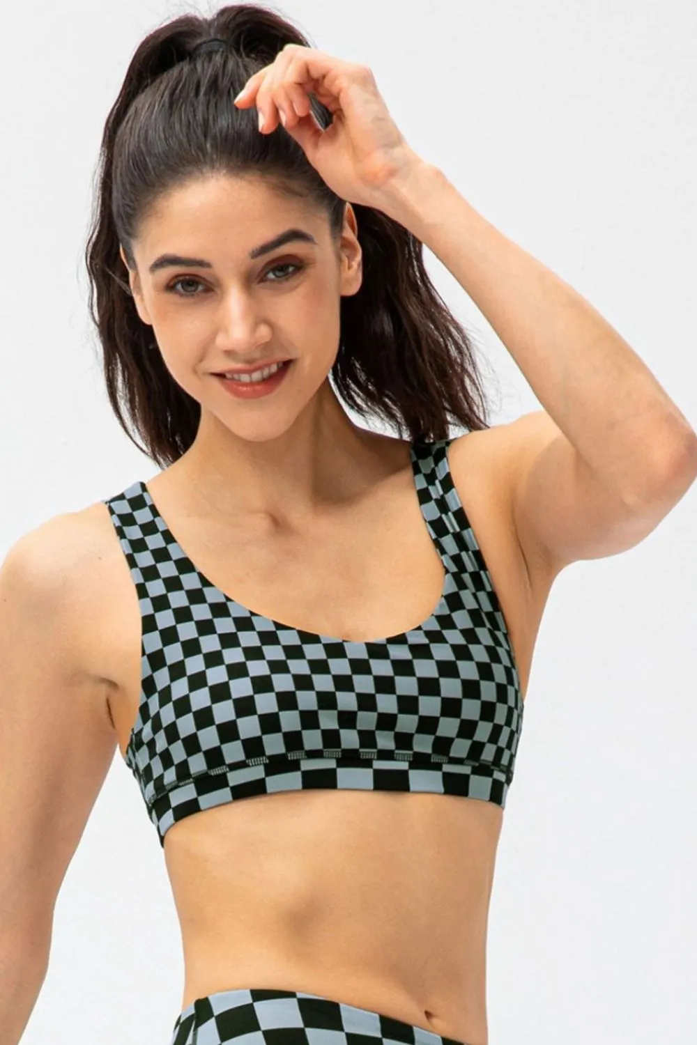 Checkered Sports Bra