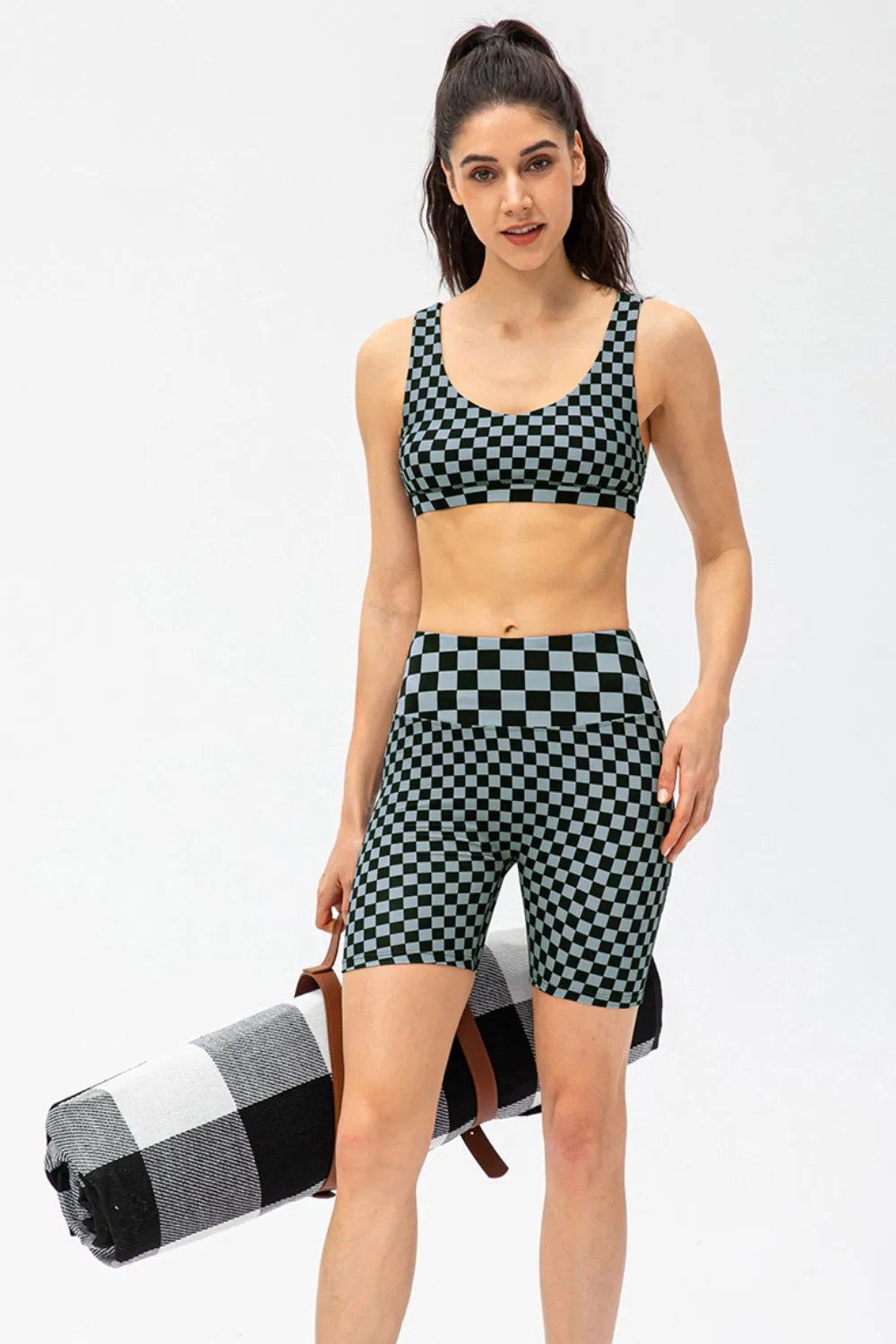 Checkered Sports Bra