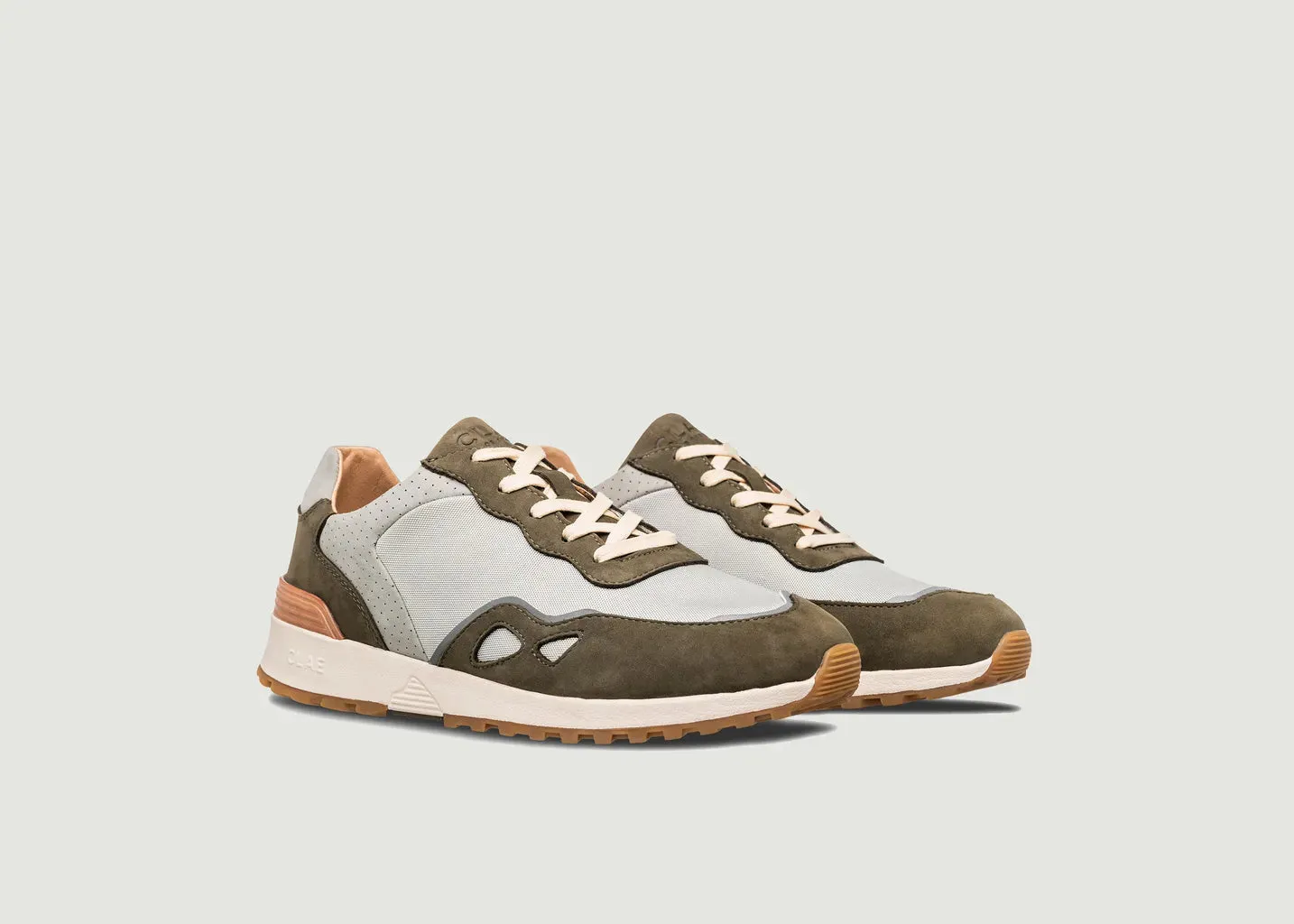 CLAE Hayden Sneaker In Olive Flint Grey Nubuck