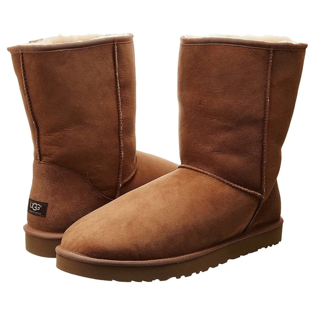 Classic Short Suede Sheepskin Leather Men's Boots