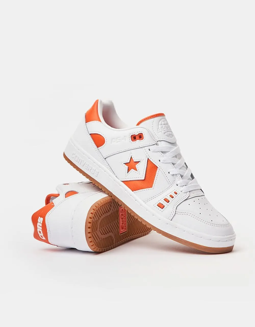 Converse AS-1 Pro Skate Shoes - White/Orange/White