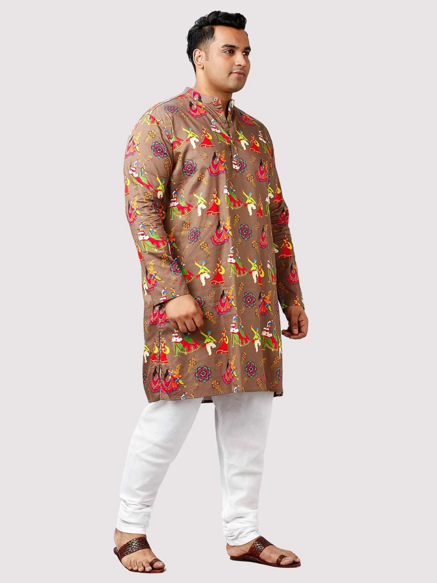 Dandiya Raas Printed Kurta Men's Plus Size