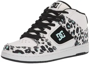 DC Women's Manteca 4 Mid High Top Casual Skate Shoe, Cheetah Print, 9