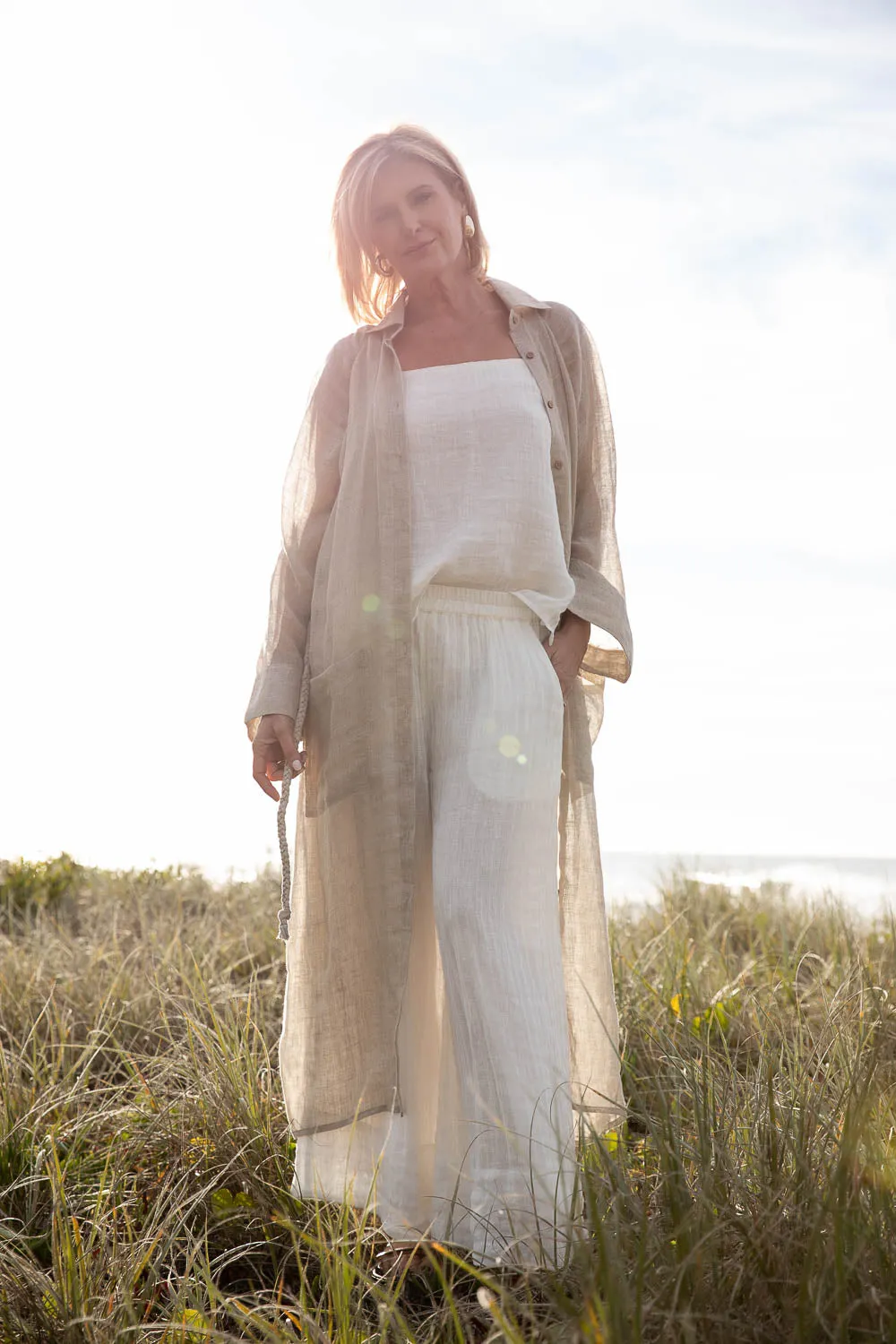 Desert Linen Duster - Natural