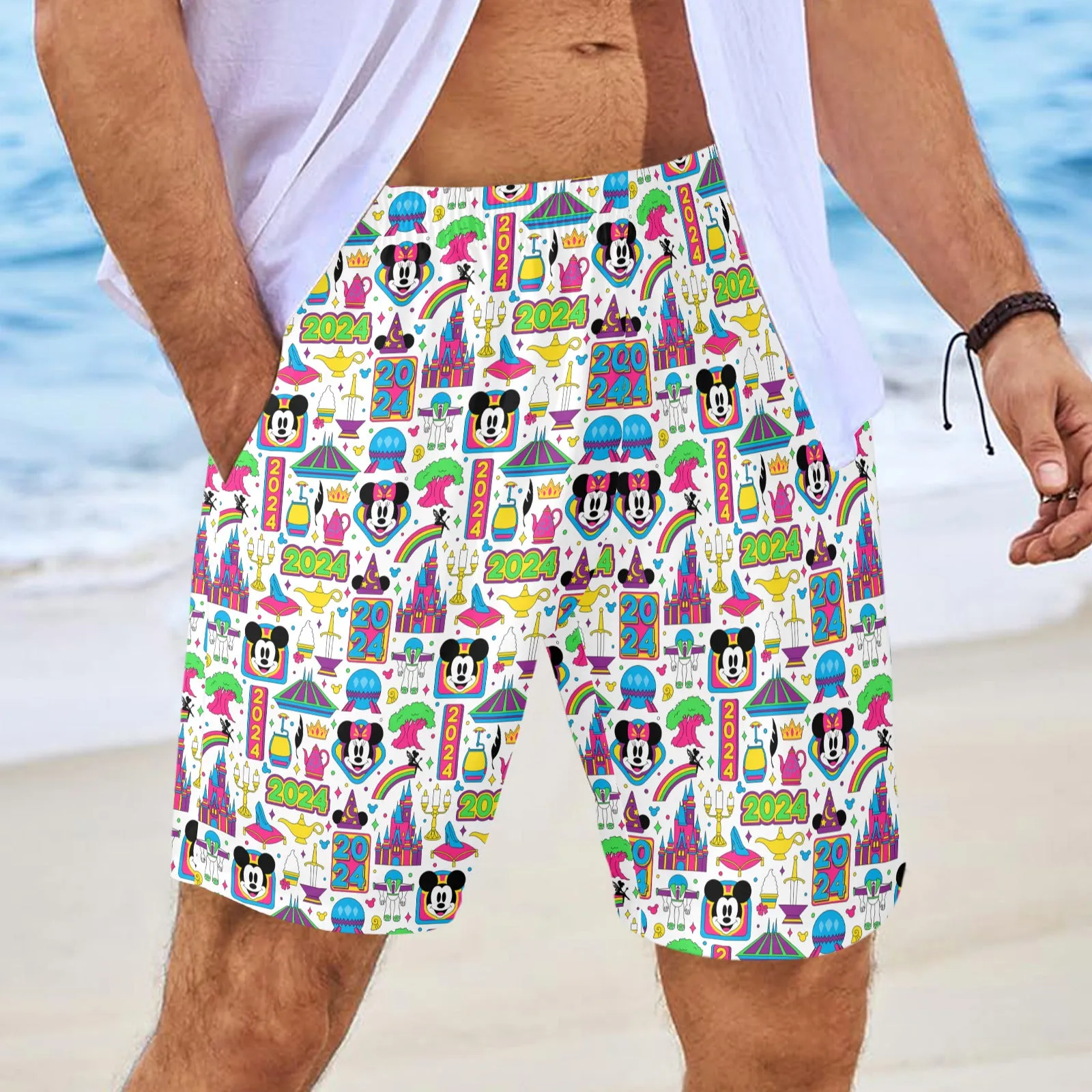 Disney 2024 Men's Swim Trunks Swimsuit