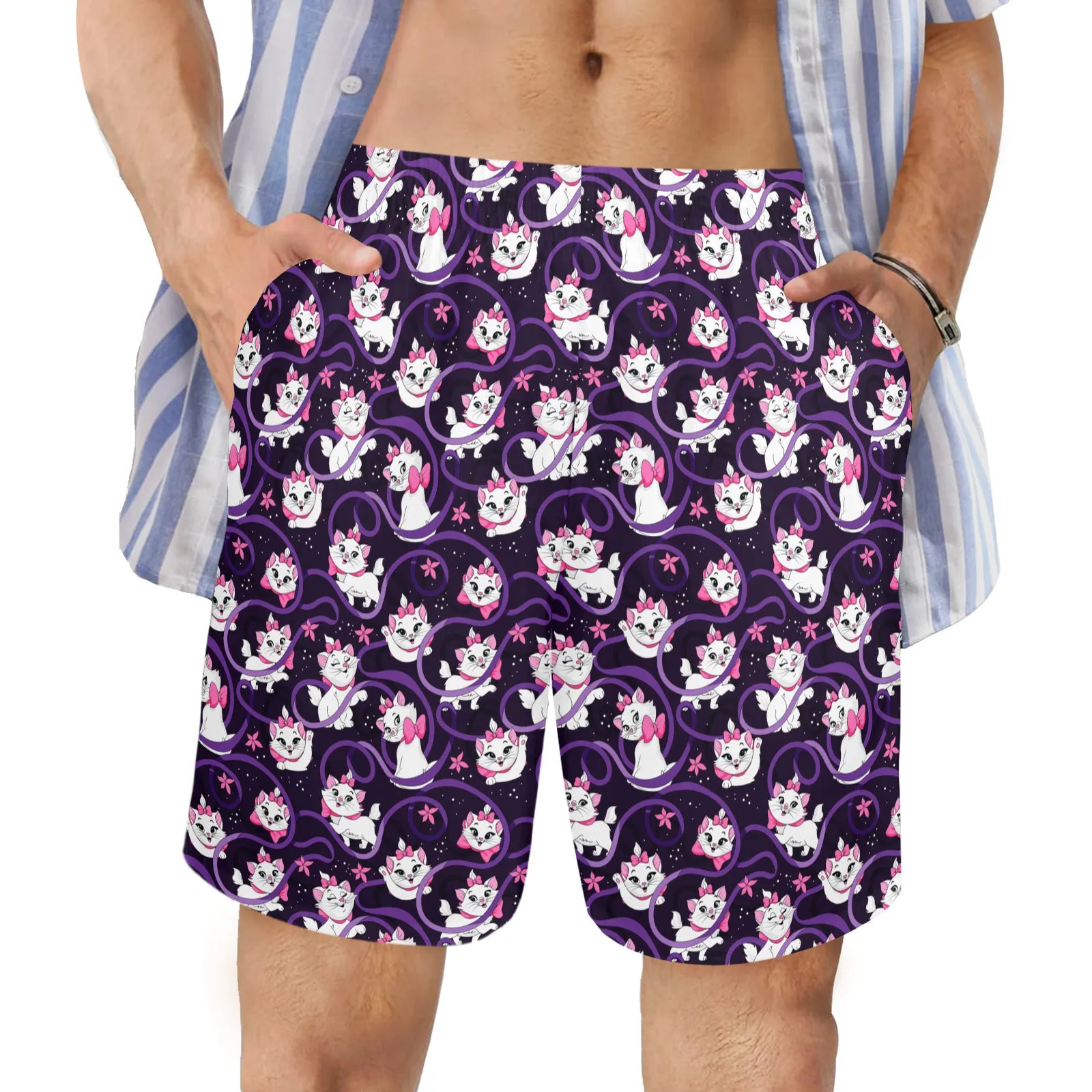 Disney Aristocats Marie Because I'm A Lady Men's Swim Trunks Swimsuit