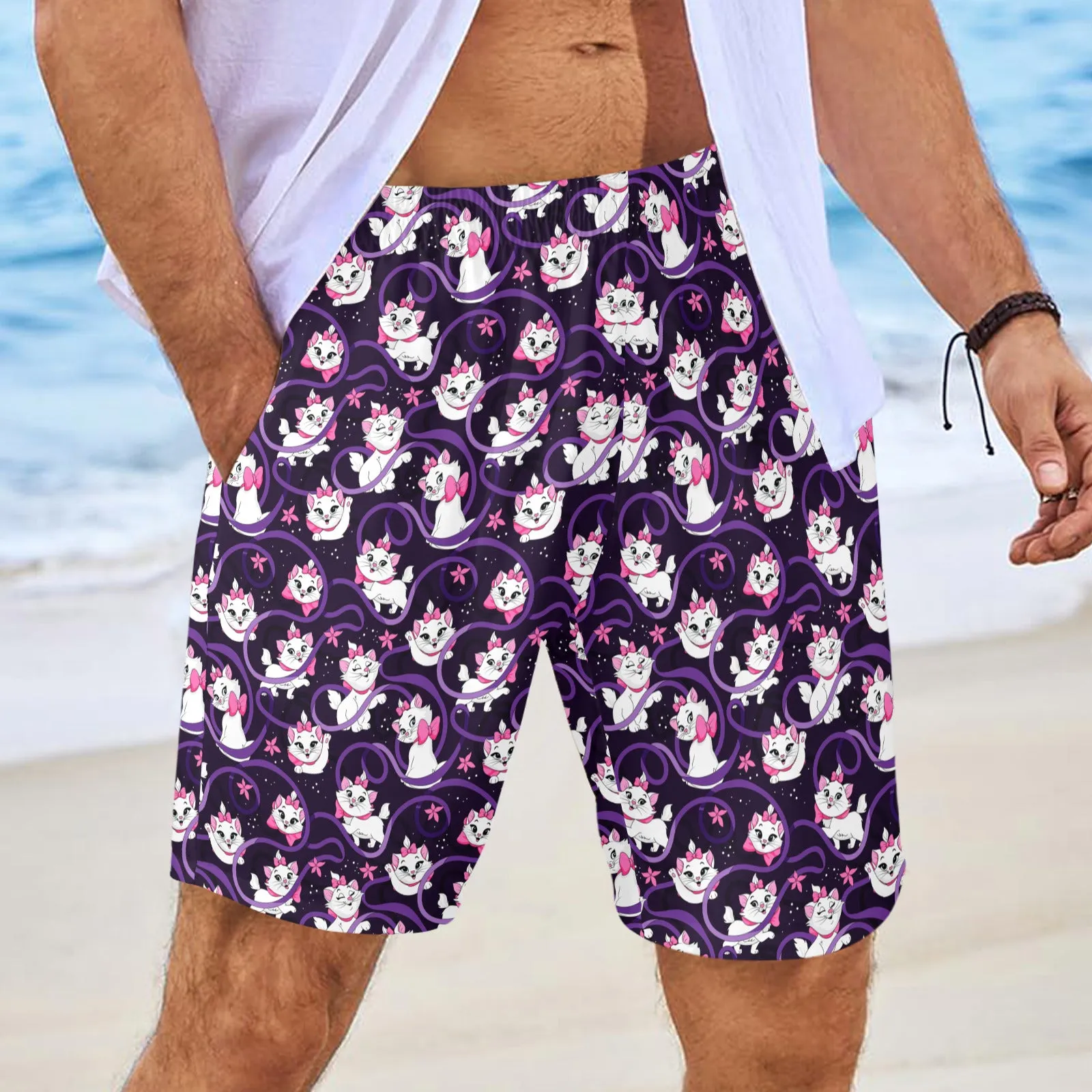 Disney Aristocats Marie Because I'm A Lady Men's Swim Trunks Swimsuit