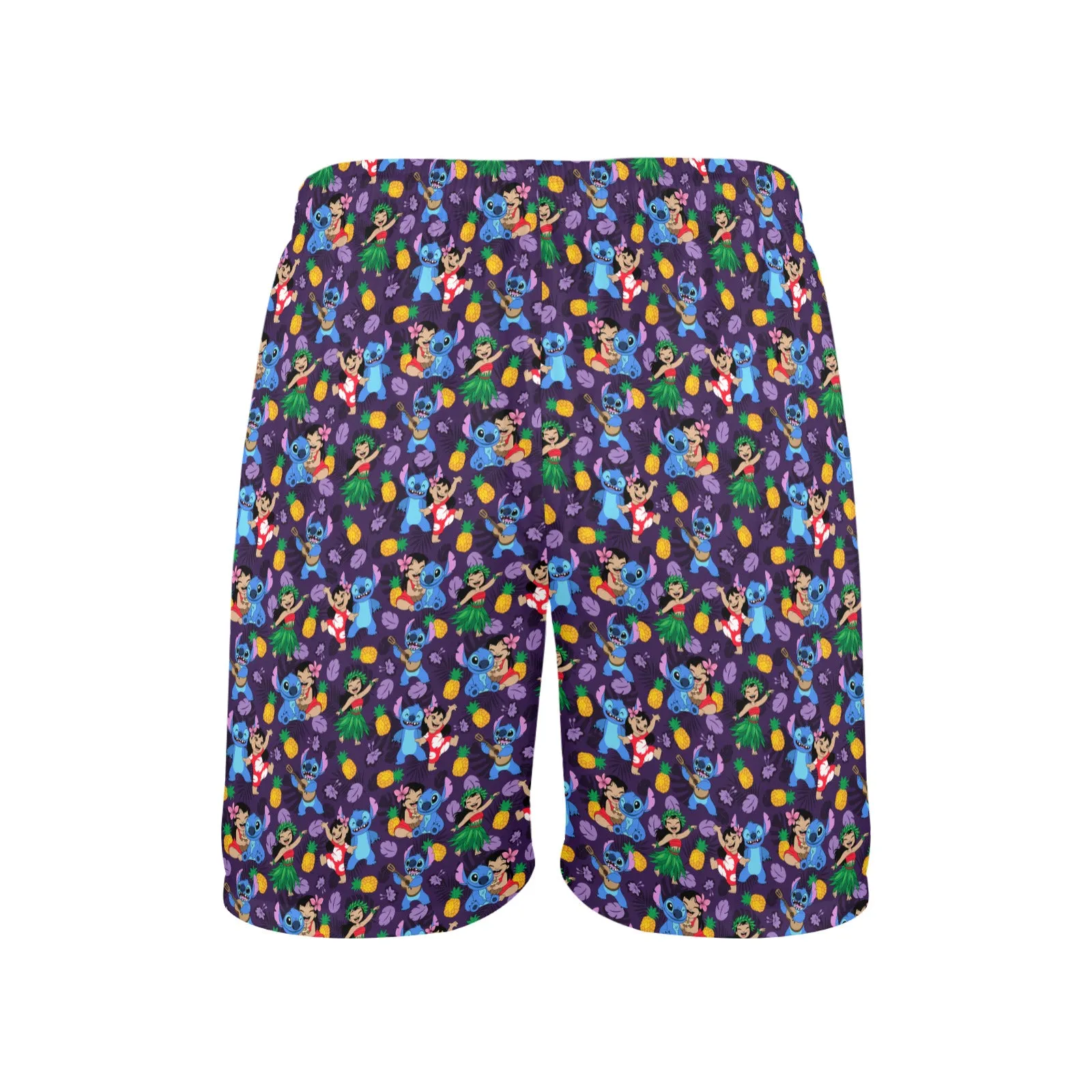 Disney Lilo And Stitch Island Friends Men's Swim Trunks Swimsuit