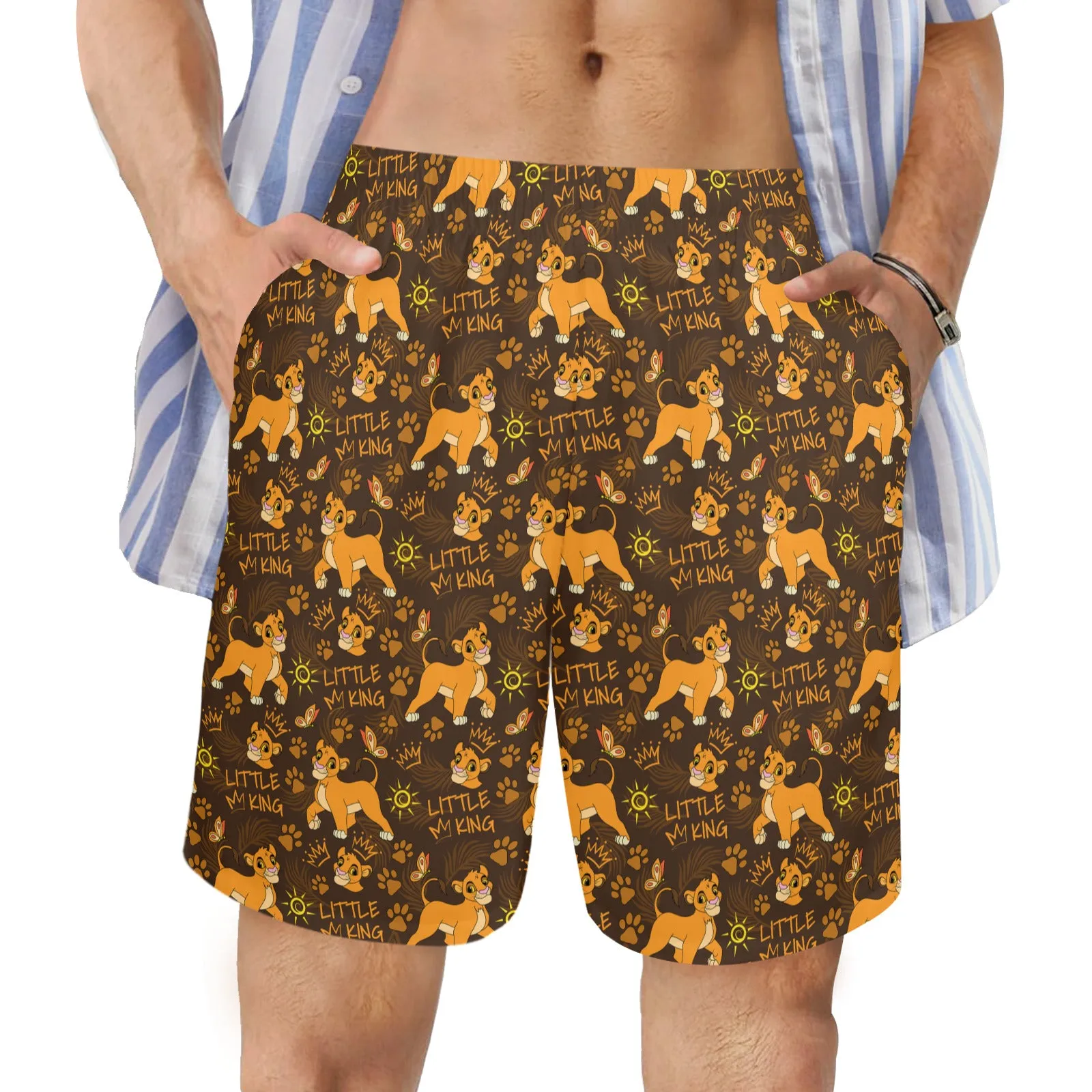 Disney Lion King Little King Men's Swim Trunks Swimsuit