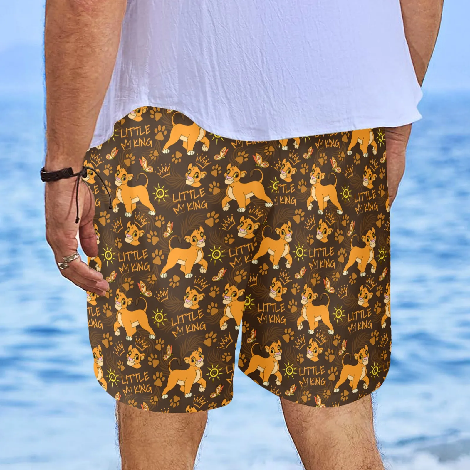 Disney Lion King Little King Men's Swim Trunks Swimsuit