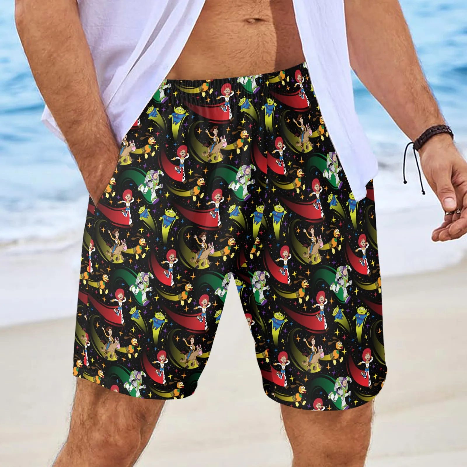 Disney Toy Story Roundup Friends Men's Swim Trunks Swimsuit